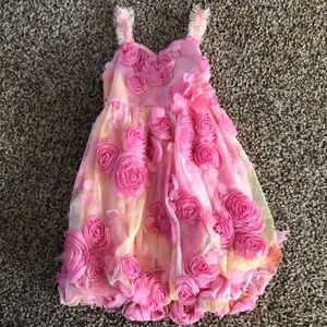 Rosette and tulle dress